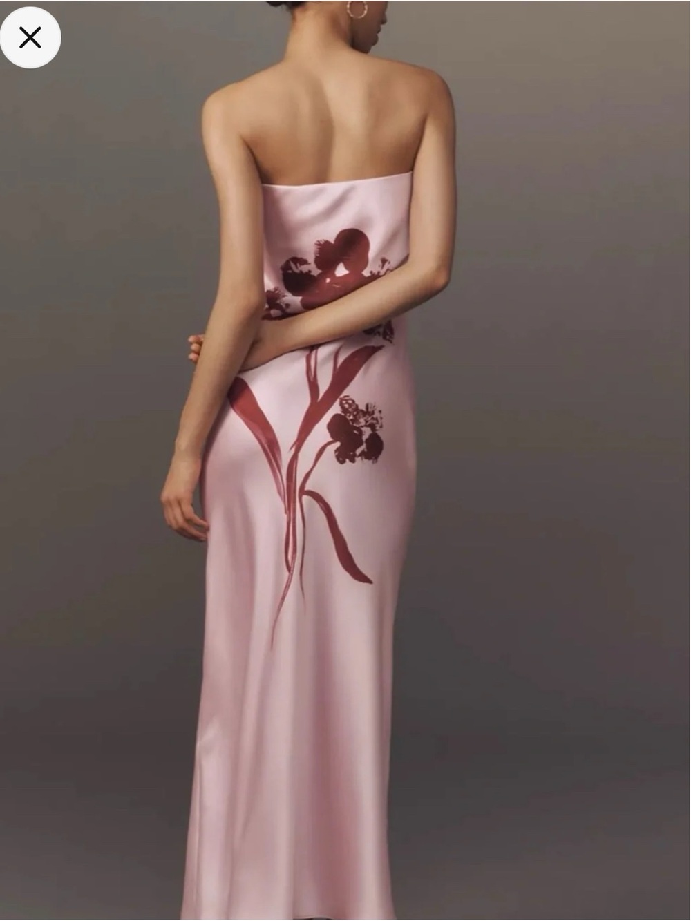 Anthropologie Strapless Satin Maxi Slip Dress - Picture 4 of 6